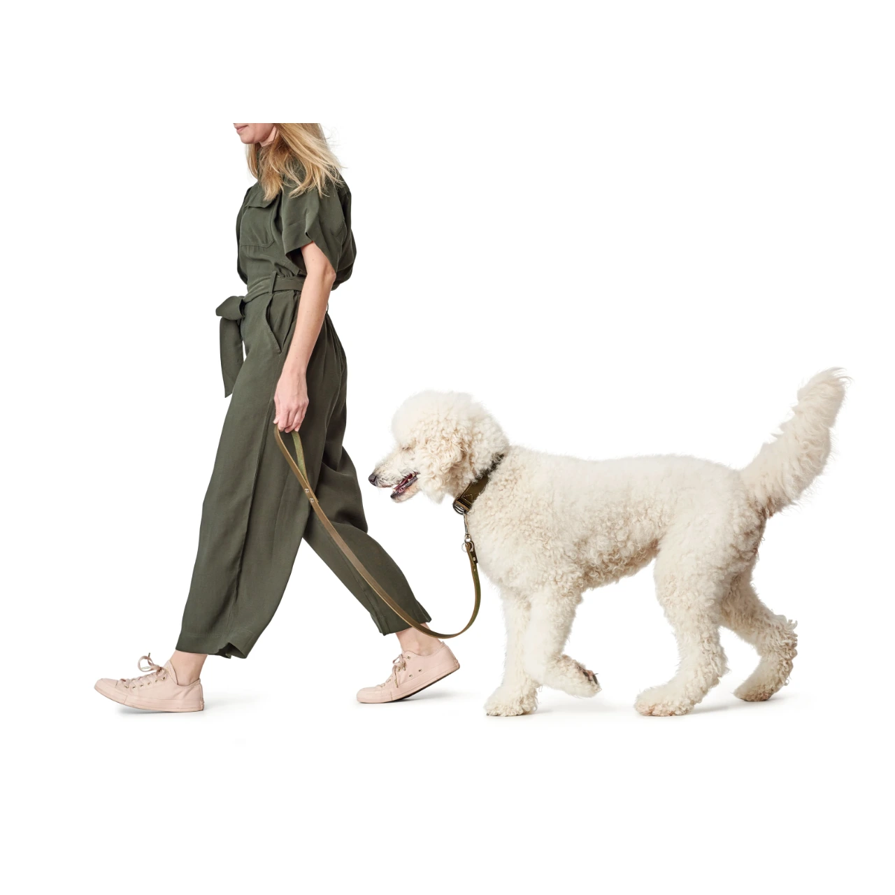Hunter Aalborg Sport Oliven 47 hundehalsbånd - 37-43 cm